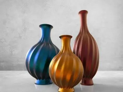 Spiral vases 3D print model 3D print model