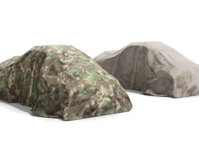 Car Awning Low-poly 3D model