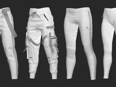 24 Pants - Vol 2 - Base Mesh 3D model