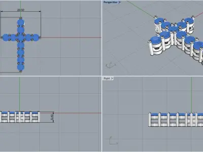 Graff Cross Pendant 3D print model