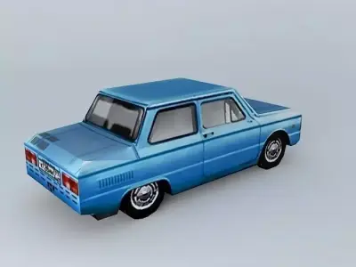 ZAZ old car Free 3D model