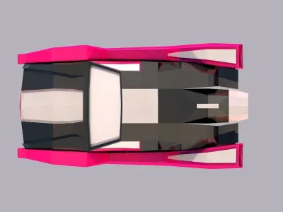 Cyber Car Low-poly 3D model