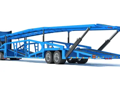 Car Hauler Trailer Semi Truck  3D model