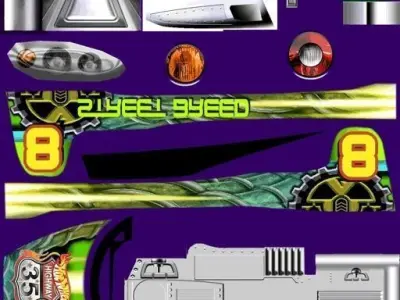 Mixed Highway 35 Vehicles Free low-poly 3D model