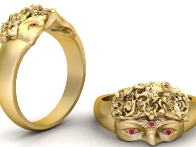 classical style ring 3D printable model  3D print model