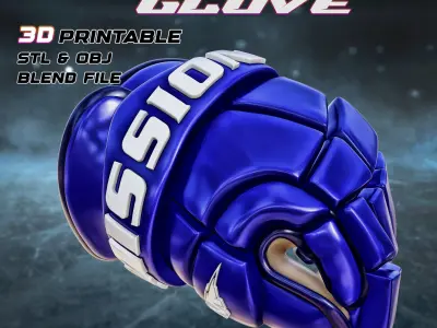 3D HOCKEY GLOVE 3D print model