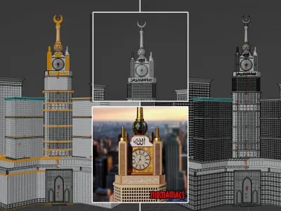 SAUDI KSA MECCA TOWER Free 3D model