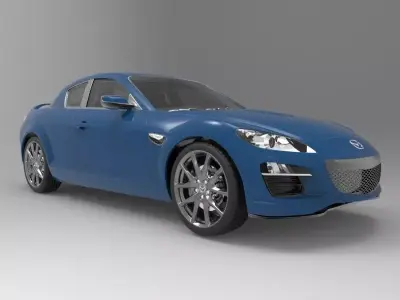 Mazda Rx8 2008 HQ interior 3D model