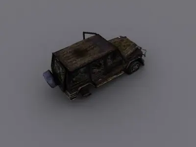 Damage Car Mercedes g 500 Low-poly 3D model