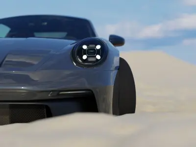Automotive Render Scene 3D Blender File Textured 3D model