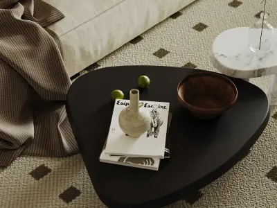 modern living room dining room interior scenes 33 3D model