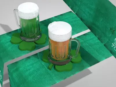 St Patrick Table Decoration 3D Model 3D model