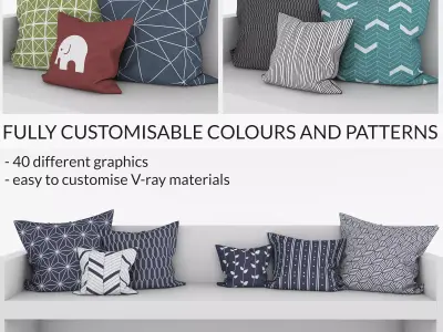 Customisable Pillows 3D model