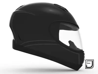Black Helmet 05 3D model