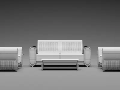 Sofa Set 04 3D model
