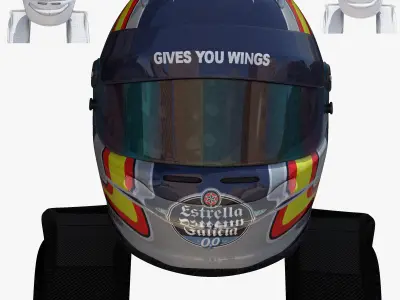 Sainz helmet 2017 Low-poly 3D model