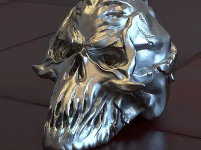 Skull biker vol4 Pendant jewelry 3D print model
