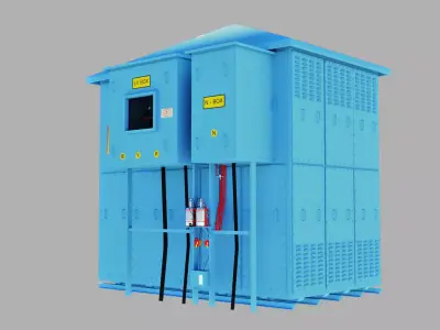 Electrical Power Transformer 3D model 3D model