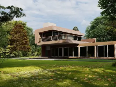 Casa Scene-villa-modern house 3D model purchase