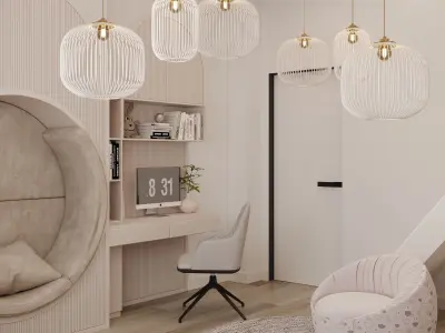 Childrens room for a girl 3D model