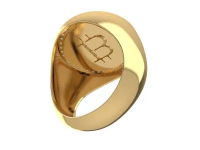 BitCoin Ring For Men 3D print model