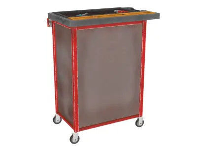 Tools Trolley Low-poly 3D model