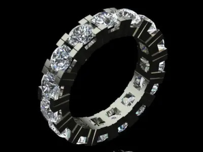Tiffany Style Diamond Ring 3D print model