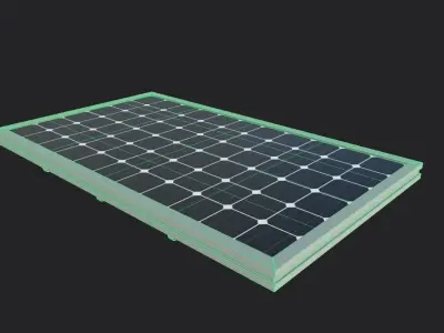 Solar Panel M01 Low-poly 3D model