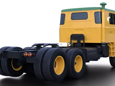 Scania LS140 6x2 42 Sleeper Custom Classic Truck Low-poly 3D model