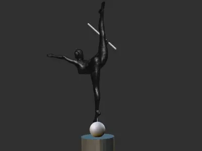  lamp home ballet girl - Modern Sculpture 3D print model