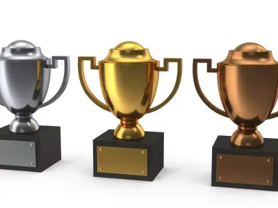 Trophy cups 3D model