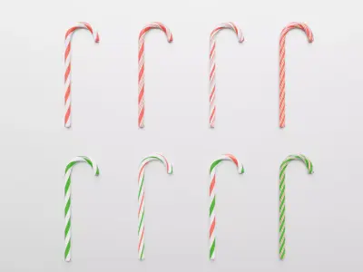 CandyCane1 Free low-poly 3D model