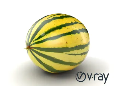 Realistic Watermelon Model Pack with Detailed Textures Low-poly 3D model