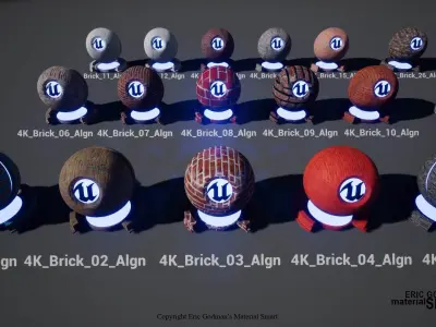 Optimized Brick World Aligned Materials 3D model