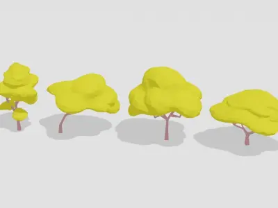 Trees Low-Poly Free low-poly 3D model
