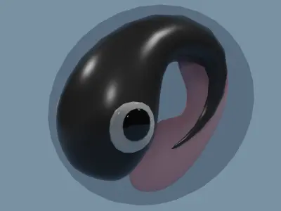 Cute Frog family set 3D model