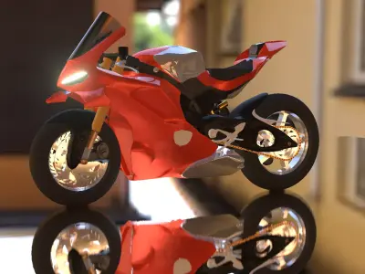Ducati V4R Low-poly 3D model