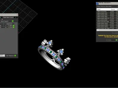Crown ring model 378 3D print model