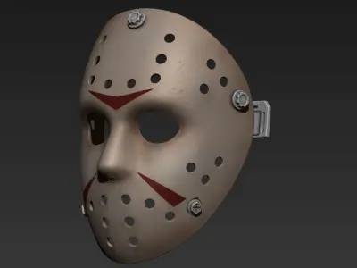  jason voorhees life scale Hockey  mask  printable high model 3D print model
