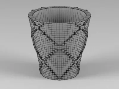 miniature flower pot 02 3D print model