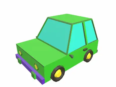 Cartton Car low poly Low-poly 3D model