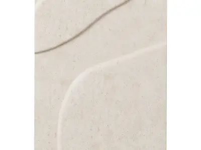 Mirta beige papier mache wall hangings by Kave home 3D model