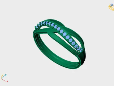 Womens Diamond Signet Ring Women Rings 3dmodels 3D print model 3D print model get