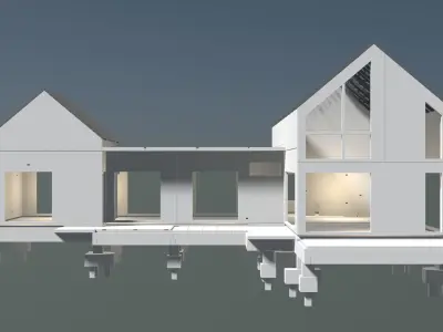 Precast house structure 3D model