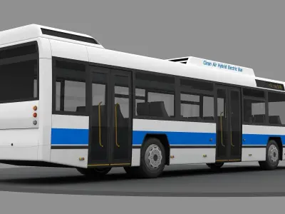 New York City Bus 3d Model 3D model