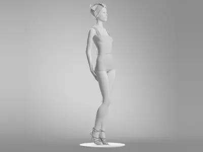 Roksanda Ilincic Retro Swimwear model 01 3D model