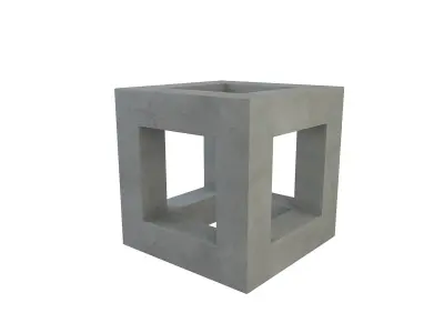 Concrete Block 3D model purchase