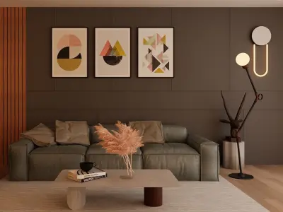 LIVING ROOM I INTERIOR I DESIGN I 3D MODEL I 3D RENDER 3D model