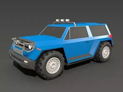 Lowpoly SUV concept Low-poly 3D model