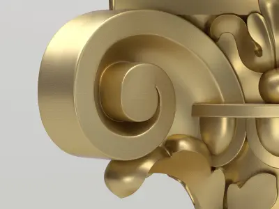 Carved Column 3D model 2